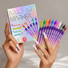 3D Nail Art Pens Set – 12 Colors for DIY Nail Design