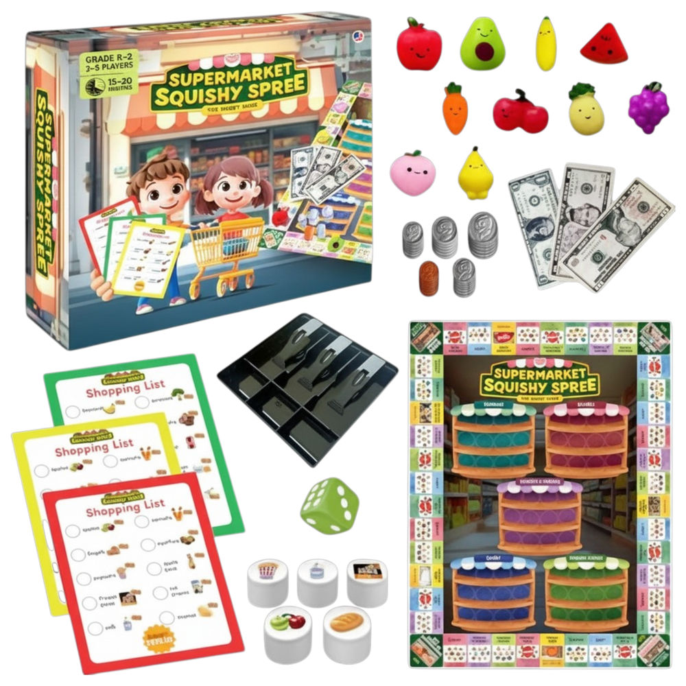 The Fidget Game Supermarket Squishy Spree, Money Games for Kids Ages 5-8