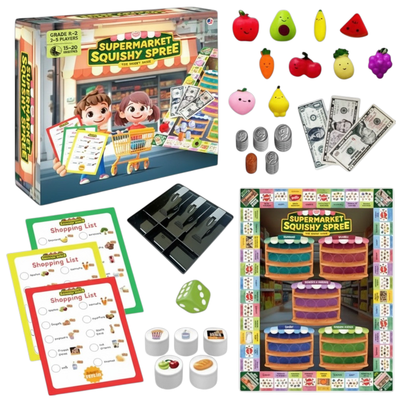 The Fidget Game Supermarket Squishy Spree, Money Games for Kids Ages 5-8