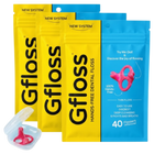 Gfloss Hands-Free Dental Floss - 120 Count (Pack of 3) + Light Travel Case - Easy to Use, Discreet Flossers for Adults | Travel Floss | Thin Soft Floss | PFAS-Free | Unwaxed