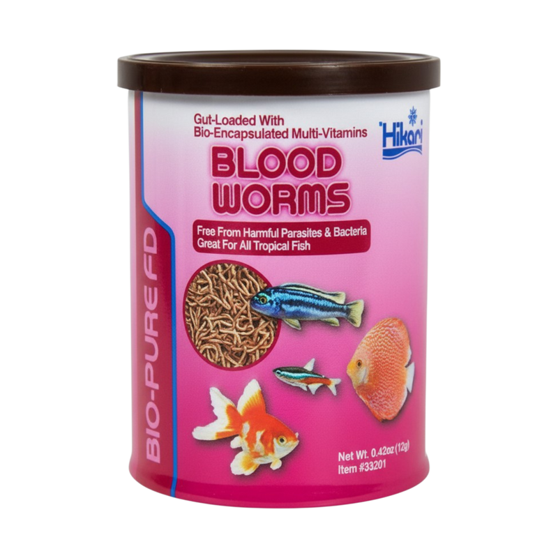 Hikari Bio-Pure Freeze Dried Blood Worms for Pets, 0.42-Ounce