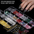 FANDAMEI Nail Charms & Rhinestones Kit – 8 Boxes 3D Nail Gems, Pearls & Flatback Crystals