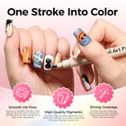 12 Colors 3D Nail Art Pens Set – Quick-Drying Acrylic Nail Paint Markers with Dotting & Liner Brush