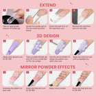 Supwee 3D Nail Art Gel Clear & White Solid Builder Gel for Nail Sculpting DIY Manicure