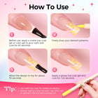12 Colors 3D Nail Art Pens Set – Quick-Drying Acrylic Nail Paint Markers with Dotting & Liner Brush