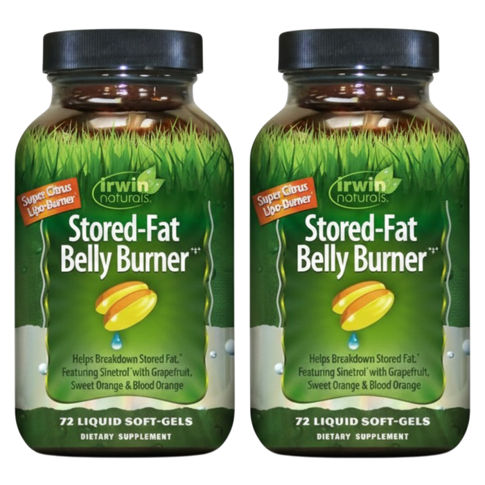 Irwin Naturals Stored-Fat Belly Burner Fat Metabolism | 72 Count 2-Pack