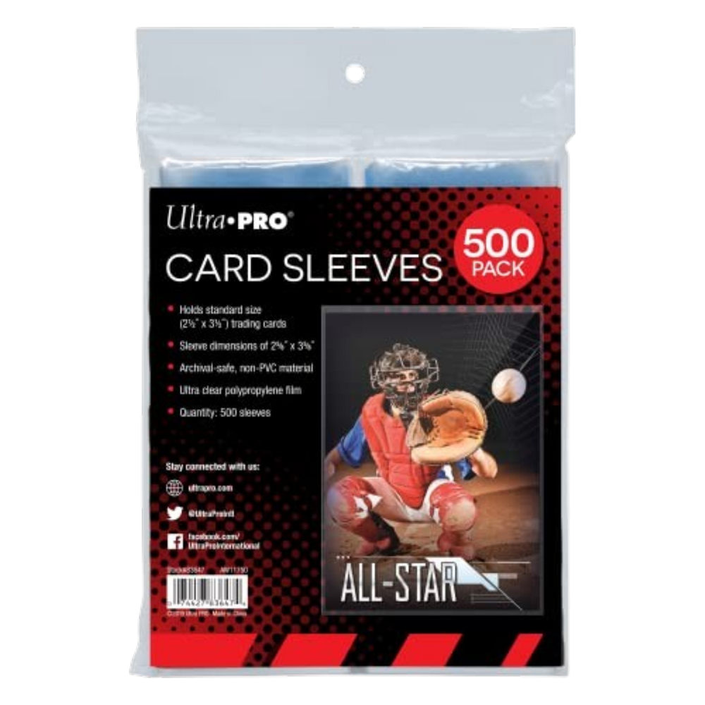 Ultra PRO - Penny Sleeves® Clear Card Sleeves for Standard Size Trading Cards measuring 2.5" x 3.5" (500 count pack)