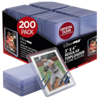 Ultra Pro 3" x 4" Clear Regular Toploaders & Card Sleeves Bundle, 200 Pack