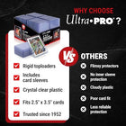 Ultra Pro 3" x 4" Clear Regular Toploaders & Card Sleeves Bundle, 200 Pack