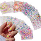 SPLOCUDU 30 Sheets 3D Nail Art Stickers – Colorful Daisy, Floral & Heart Self-Adhesive Decals