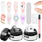 Supwee 3D Nail Art Gel Clear & White Solid Builder Gel for Nail Sculpting DIY Manicure